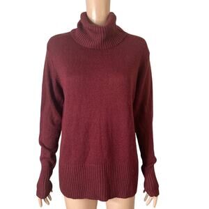 Janina Turtleneck Sweater Womens US 12 IT 48 Burgundy Dansen Pullover